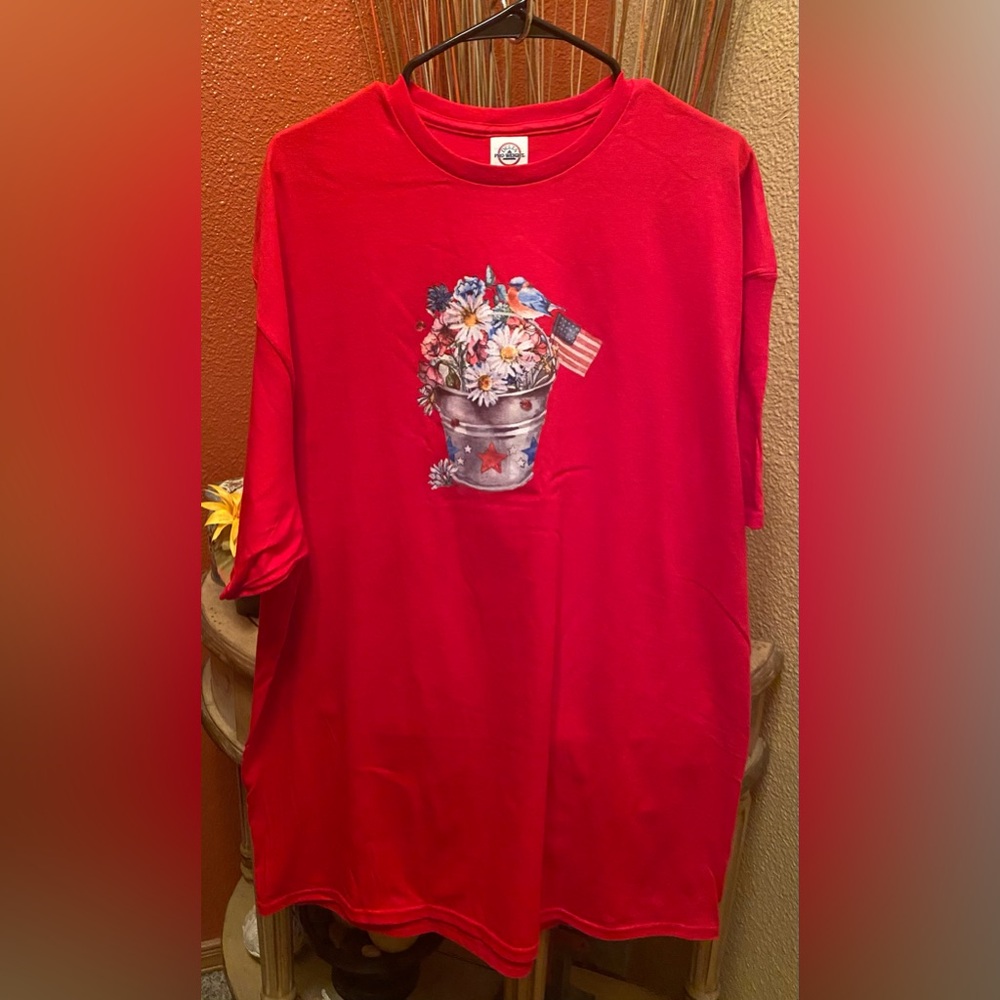 New-Delta Pro Weight Patriotic Red T-Shirt